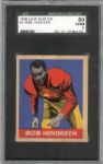 1949 Leaf Fb- #1 Bob Hendgren, Redskins- SGC 80 Ex/NM 6 