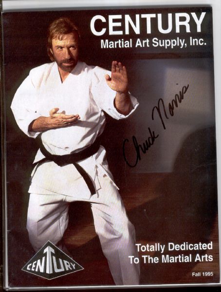 Chuck Norris Non-Sports Autographed Century Martial Art Supply, Inc. Fall 1995 Catalogue