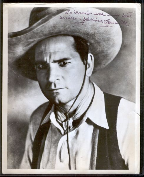 Yakima Canutt Western Movie Non-Sport- Autographed B/W 8” x 10” Photo- JSA Authenticated