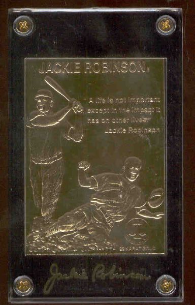 1997 Gold Standard 22 Karat Gold Baseball Card- Jackie Robinson “50th Anniversary”