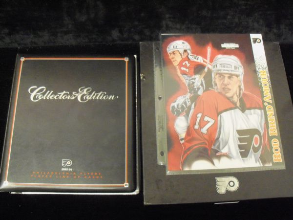 1993-94 Philadelphia Flyers Hockey Lineup Sheets- 1 Complete Set of 44 Lineup Cards in Pages and Binder- all #272/4000