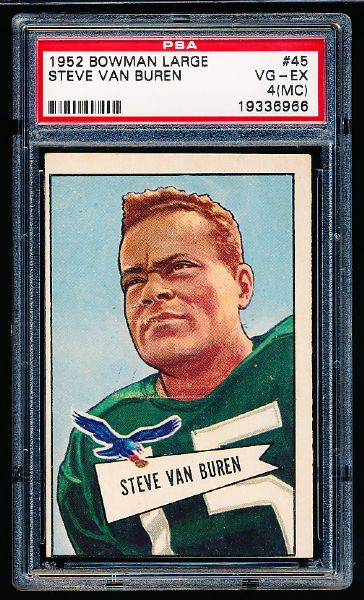 1952 Bowman Football Large- #45 Steve Van Buren, Eagles SP!-  PSA Vg-Ex 4 (MC)