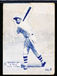 1934-36 Batter Up Bb- #6 Bill Terry, Giants- Blue tint
