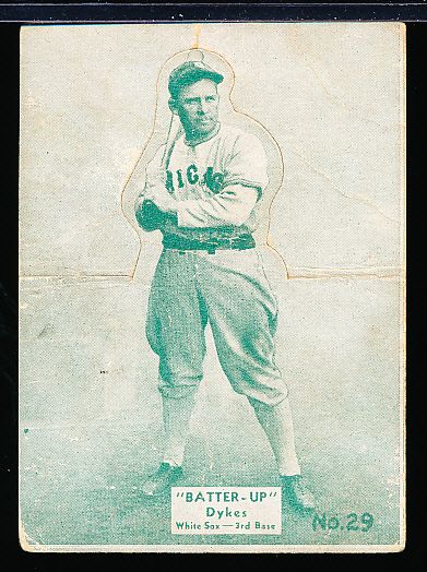 1934-36 Batter Up Bb- #29 Dykes, White Sox- Greenish tint.