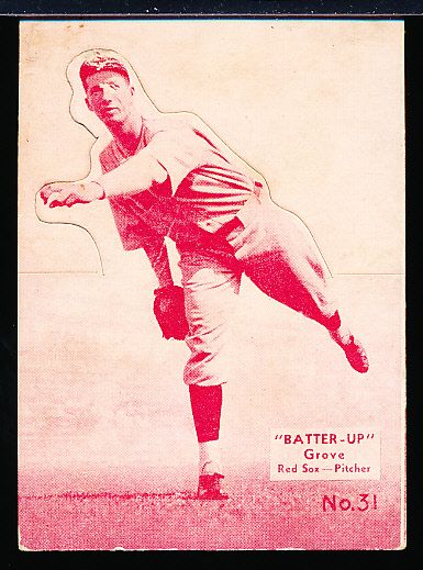 1934-36 Batter Up Bb- #31 Lefty Grove, Red Sox-  Red tint