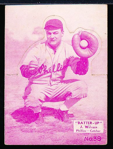 1934-36 Batter Up Bb- #38 J Wilson, Phillies- purple/pink tint