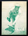 1934-36 Batter Up Bb- #40 Hallahan, Cardinals- Green tint version.