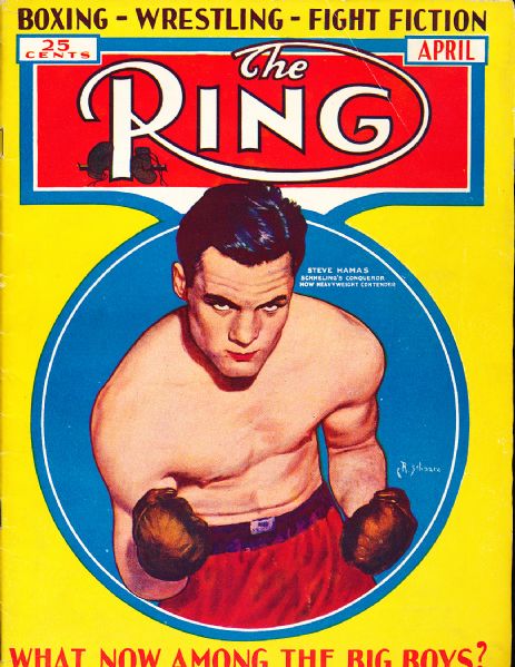 1934 April Boxing Ring Magazine- Steve Hamas Cover