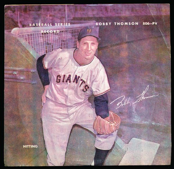 1952? Columbia Records Baseball Series- 45 RPM- Bobby Thomson, Giants