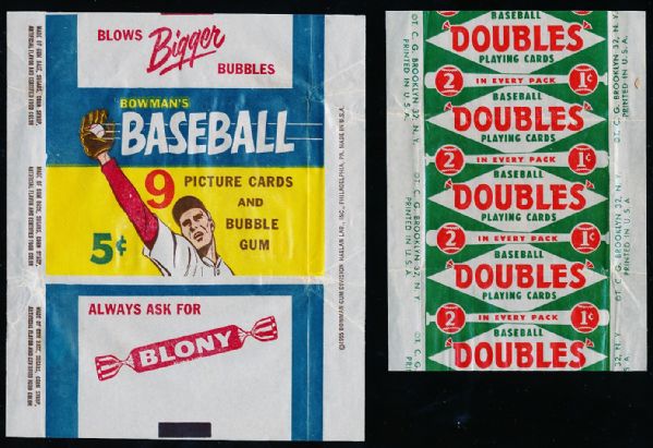 Two Older Baseball Wrappers