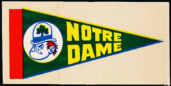 1964 Topps Football Pennant Sticker- Notre Dame