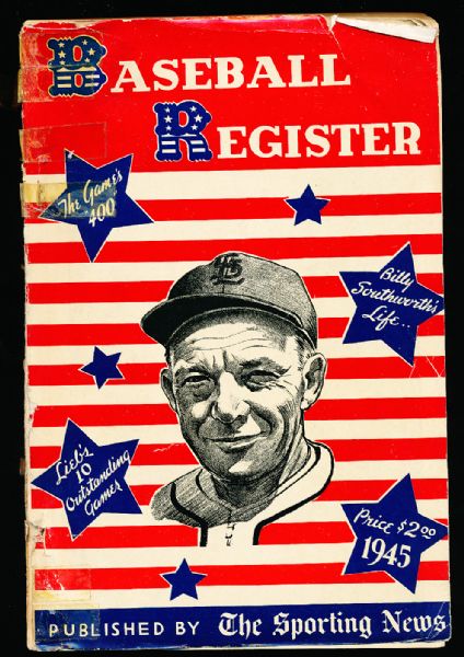 1945 Sporting News Baseball Register- Billy Southworth Cover