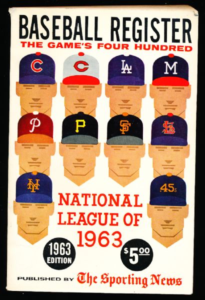 1963, 1964, 1965 Sporting News Baseball Registers