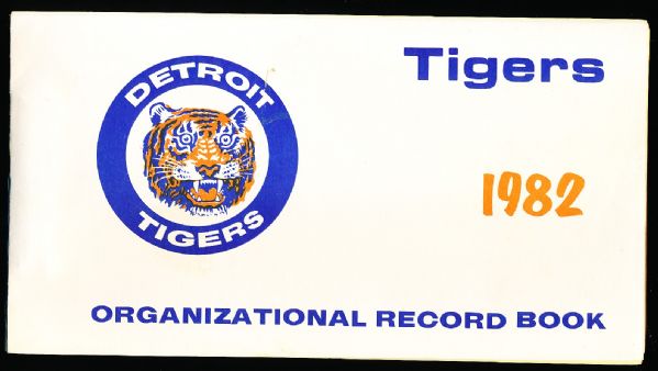 1982 Detroit Tigers Organizational Record Book