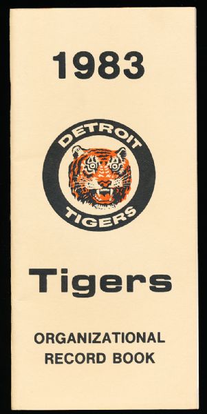 1983, 1984, 1985 Detroit Tigers Organizational Record Books