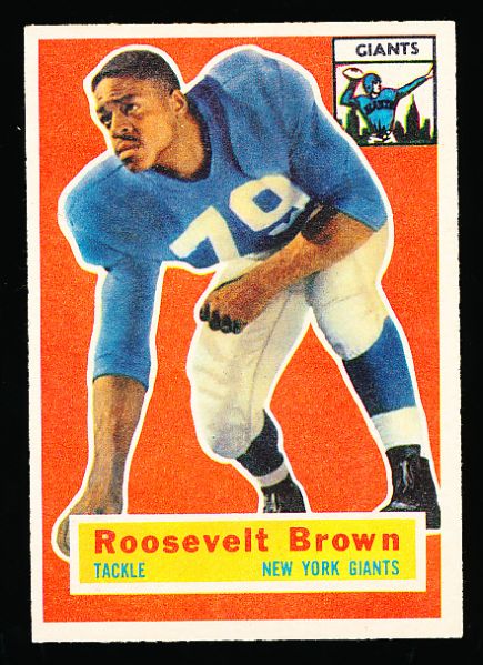 1956 Topps Football- #41 Roosevelt Brown, Giants RC