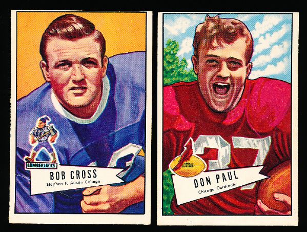 1952 Bowman Football Large- 2 Cards