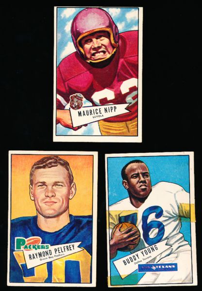 1952 Bowman Football Large- 3 Cards