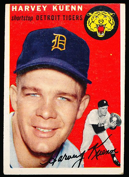 1954 Topps Bb- #25 Harvey Kuenn, Tigers