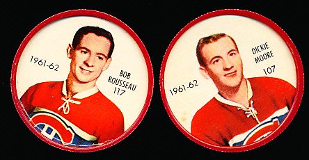 1961-62 Salada Hockey Coins- 2 Diff. Montreal