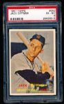 1957 Topps Baseball- #282 Jack Dittmer, Tigers- PSA Ex-Mt 6 