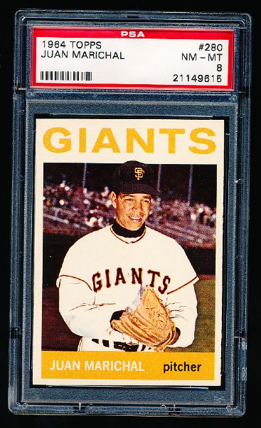 1964 Topps Baseball- #280 Juan Marichal, Giants- PSA Nm-Mt 8