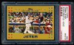 2007 Topps Baseball- #40 Derek Jeter- with Bush/Mantle(Gold)- PSA Mint 9 