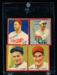 1935 Goudey 4 in 1 - #1 F Cubs (Cuyler/ English/ Grimes/ Klein)