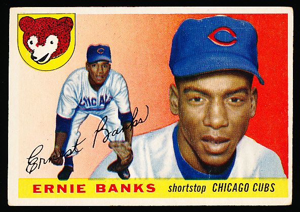 1955 Topps Baseball- #28 Ernie Banks, Cubs