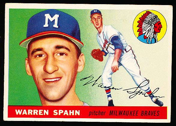 1955 Topps Baseball- #31 Warren Spahn, Braves