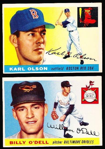 1955 Topps Baseball- 8 Diff.