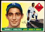 1955 Topps Baseball- #123 Sandy Koufax Rookie