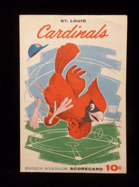 Lot Detail - 1960 St. Louis Cardinals Scorecard- vs. S.F. Giants