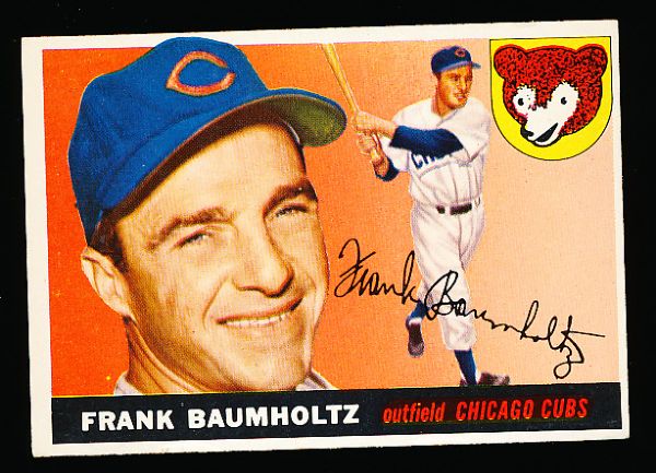 1955 Topps Bb- #172 Baumholtz, Cubs- 4 Cards