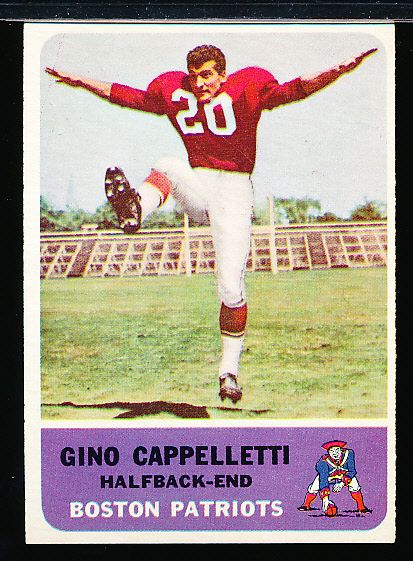 1962 Fleer Fb- #3 Gino Cappelletti, Patriots