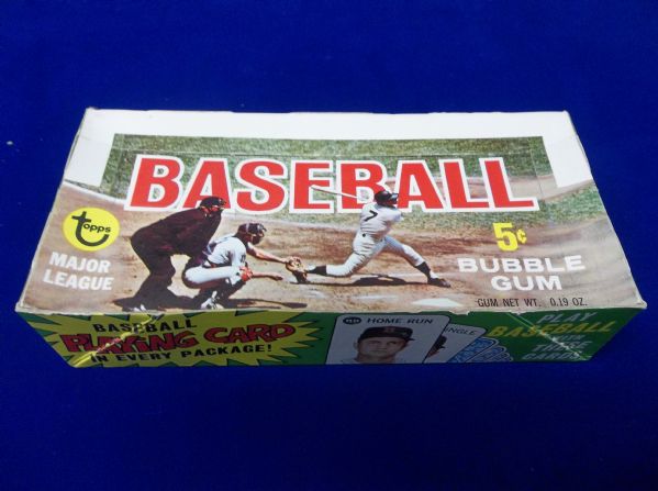 1968 Topps Baseball 5 Cent Display Box (Empty)- Mickey Mantle on Lid