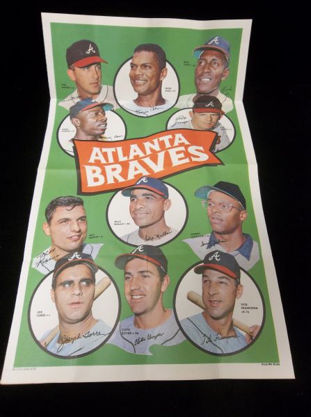 1969 Topps Baseball Team Posters- #2 Atlanta Braves