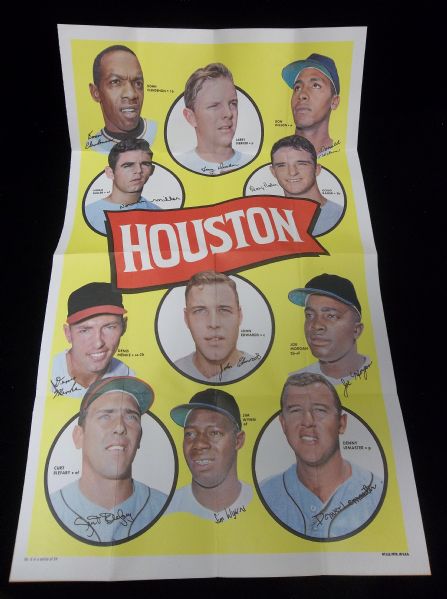 1969 Topps Baseball Team Posters- #6 Houston Astros