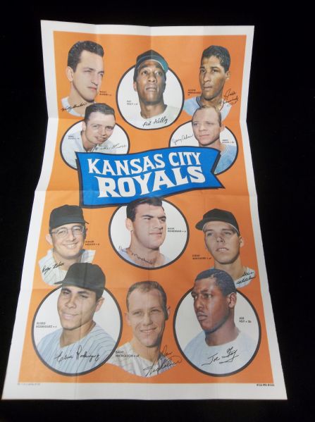 1969 Topps Baseball Team Posters- #7 Kansas City Royals