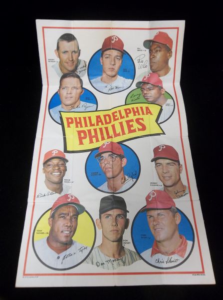1969 Topps Baseball Team Posters- #8 Philadelpia Phillies