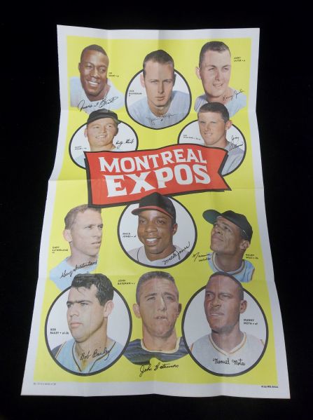 1969 Topps Baseball Team Posters- #10 Montreal Expos