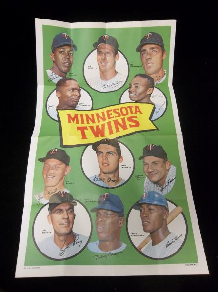 1969 Topps Baseball Team Posters- #15 Minnesota Twins