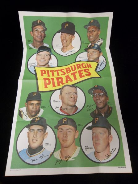 1969 Topps Baseball Team Posters- #16 Pittsburgh Pirates