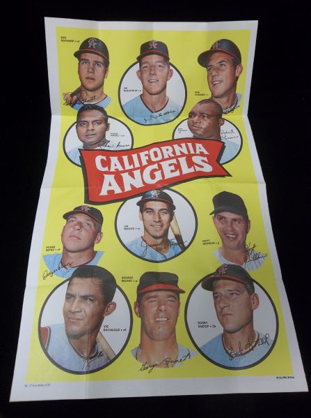 1969 Topps Baseball Team Posters- #17 California Angels
