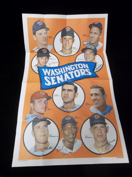 1969 Topps Baseball Team Posters- #23 Washington Senators