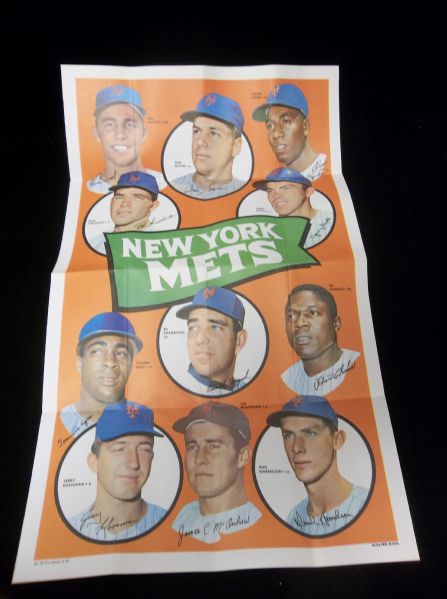 1969 Topps Baseball Team Posters- #24 New York Mets
