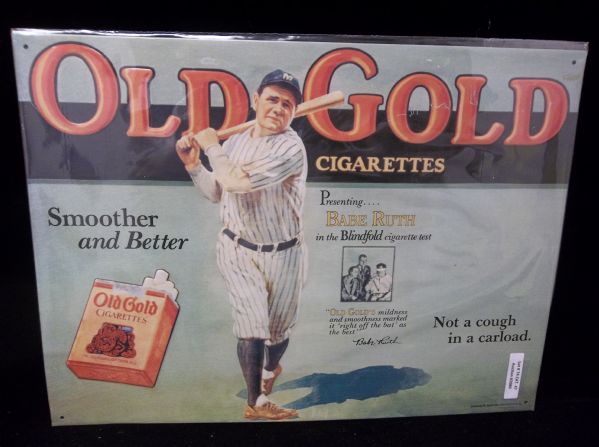 Lot Detail Desperate Sign Company Bsbl Babe Ruth Old Gold