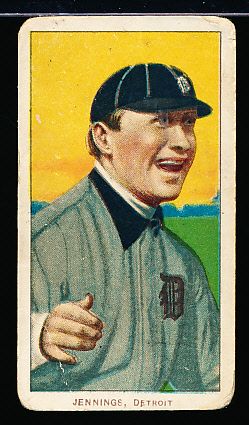 1909-11 T206 Bb- Jennings, Detroit- One Hand Showing Variation- Piedmont 350 back.