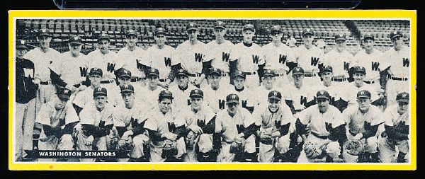 1951 Topps Baseball- Washington Senators Team Card (Undated)