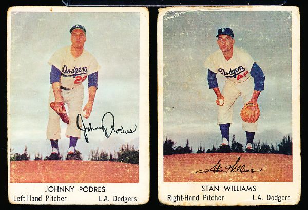 1960 Bell Brand Dodgers- 3 Cards